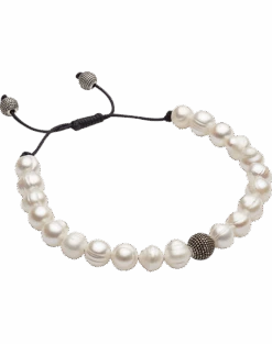 Pronto Uomo Bracelet, White Pearl
