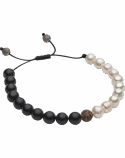 Pronto Uomo Bracelet, Black Onyx & White Pearl