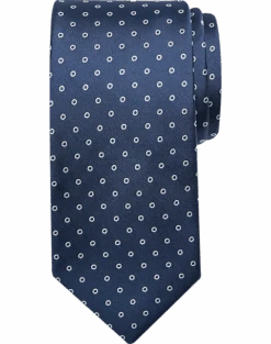 Michael Strahan Narrow Tie, Navy Stylized Dot