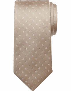 Michael Strahan Narrow Tie, Taupe Stylized Dot