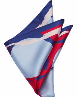 Pronto Uomo Pocket Square, Red Abstract