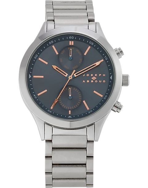 Joseph Abboud Watch, Silver & Slate Gray